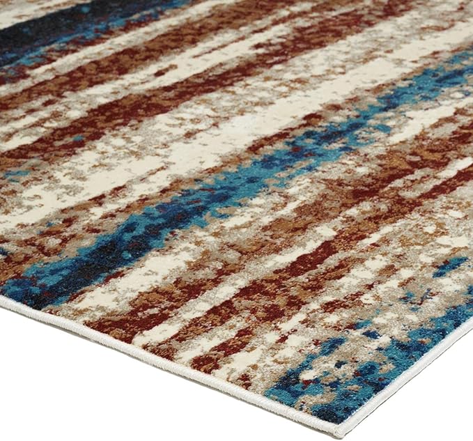 LUXE WEAVERS Lagos Collection 7501 Passion 5x7 Abstract Area Rug