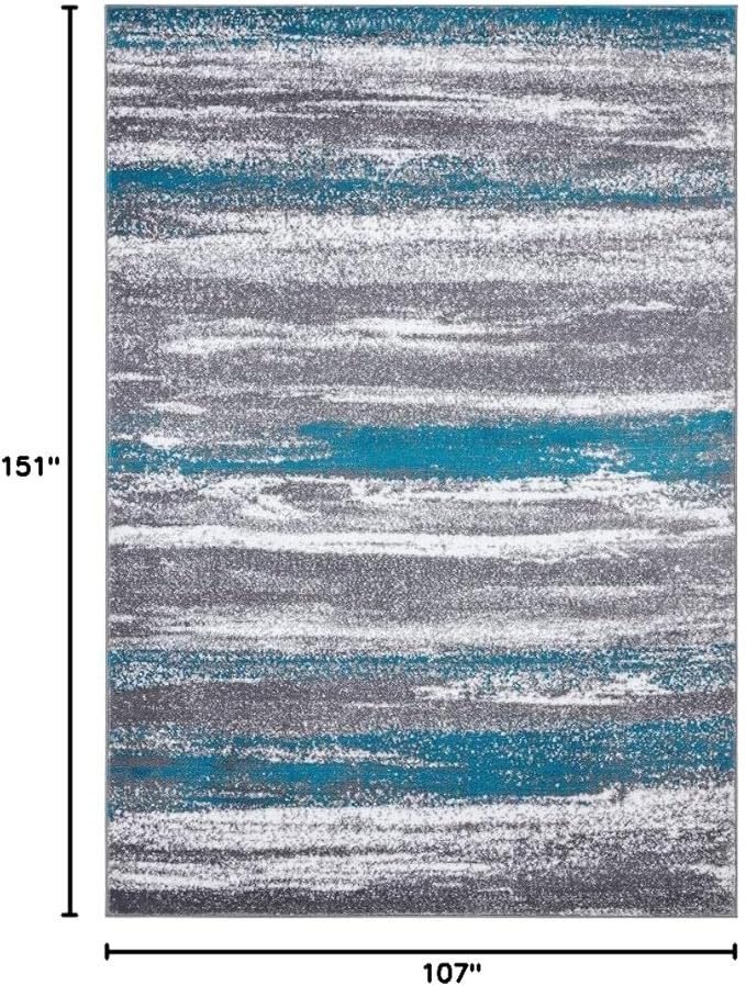 LUXE WEAVERS Modern Abstract Turquoise 9x12 Area Rug