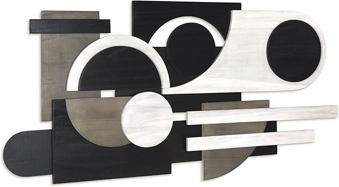 Empire Art Direct "Luminous Whisper Handmade Dimensional Solid Paulownia Wood Abstracts Wall Art, Ready to Hang, Living Room, Bedroom & Office, 48" x 24"x 1.42"