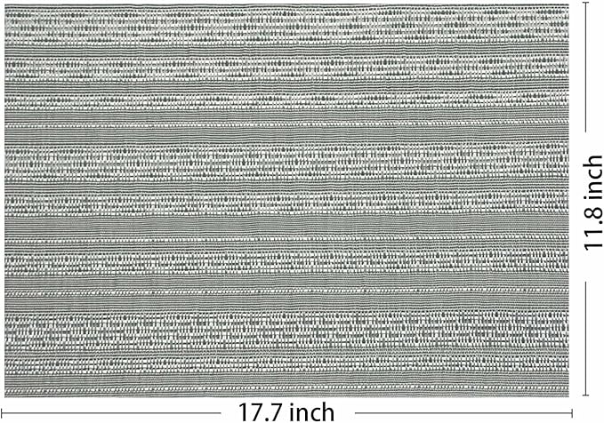AHHFSMEI Placemats for Dining Table Set of 6 Woven Vinyl Plastic Place Mats Non-Slip Heat Insulation Stain Resistant Table Mats Washable Easy Clean Placemats (Grey Shine)