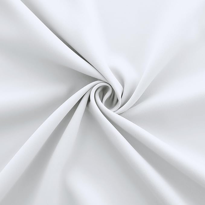 KOUFALL Extra Long White Curtains 120 Inches Long for Living Room,Window Treatments Coverings Drapes Room Darkening 60-70% Blackout Draperies,52 by 120 Inch Length
