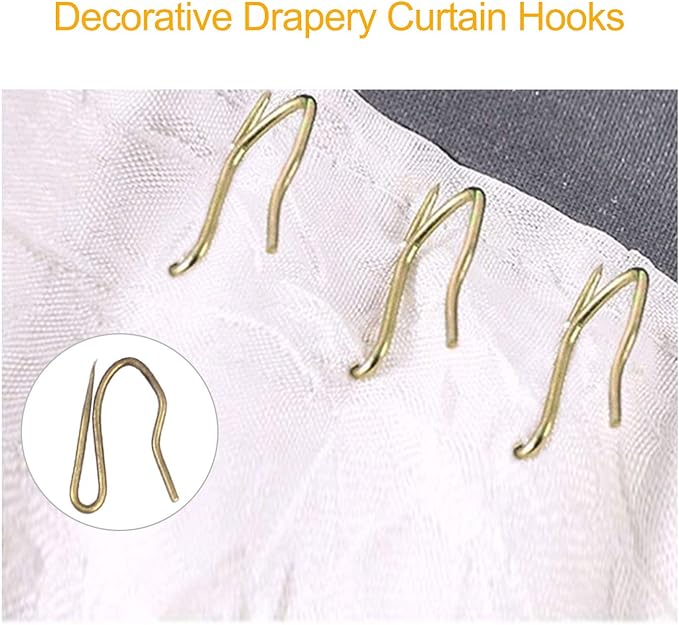 60 Pcs Metal Curtain Rings & Hooks Set, 30 mm Internal Diameter, Bronze, Curtain Rod Rings with Eyelet