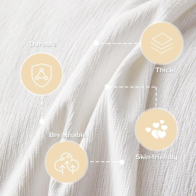 MEETSKY Chenille Single Sofa Covers, Washable, Thick Soft Fabric, Multi-Use Decorative Couch Cover Blanket for Pets, 71" x 102"