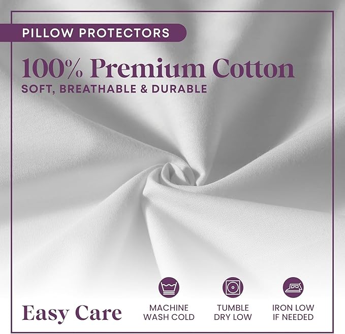 CirclesHome Wedge Pillow Cover 100% Cotton, Zippered Wedge Pillow Case Protector, Soft, Hypoallergenic & Breathable - Light Grey, (25Wx26Lx10)