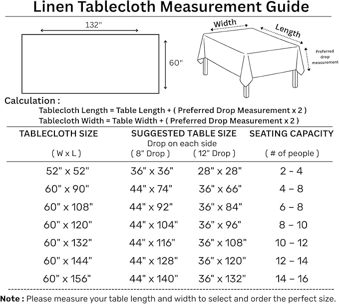 Solino Home Linen Tablecloth 60 x 132 Inch - 100% Pure Linen Chambray Teal Table Cloth for Rectangle Tables - Athena, Machine Washable Tablecloth for Fall, Autumn