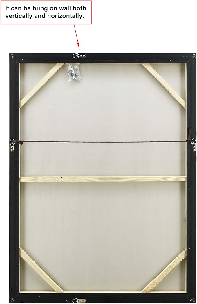 Empire Art Direct Abstract Wall Art Textured Hand Painted Canvas by Martin Edwards, Champagne Frame, 40" x 30", Icicles