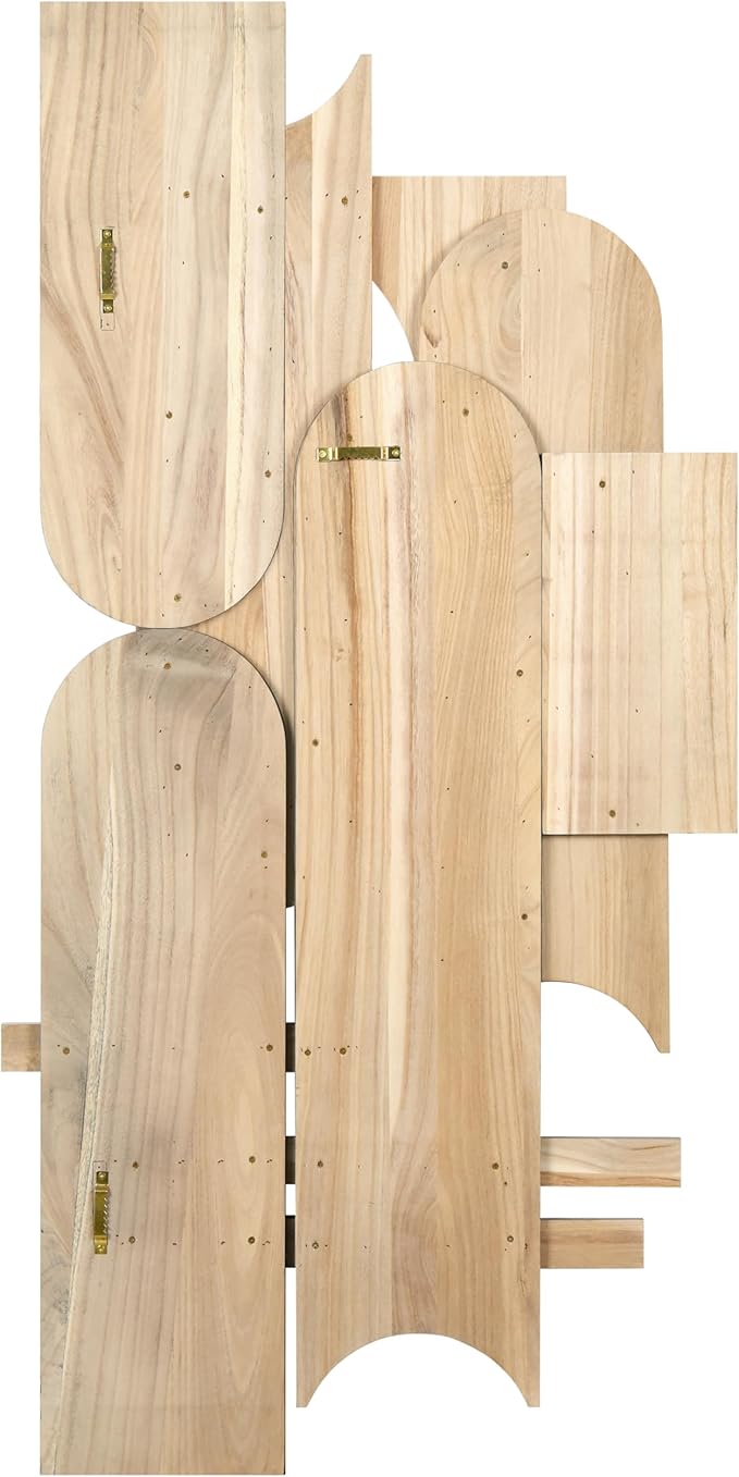 Empire Art Direct "Honeyed Dusk I Hand Made & Hand Finished Dimensional Wood Abstracts, Ready to Hang, Living Room, Bedroom & Office, 48" x 24"x 1.42"