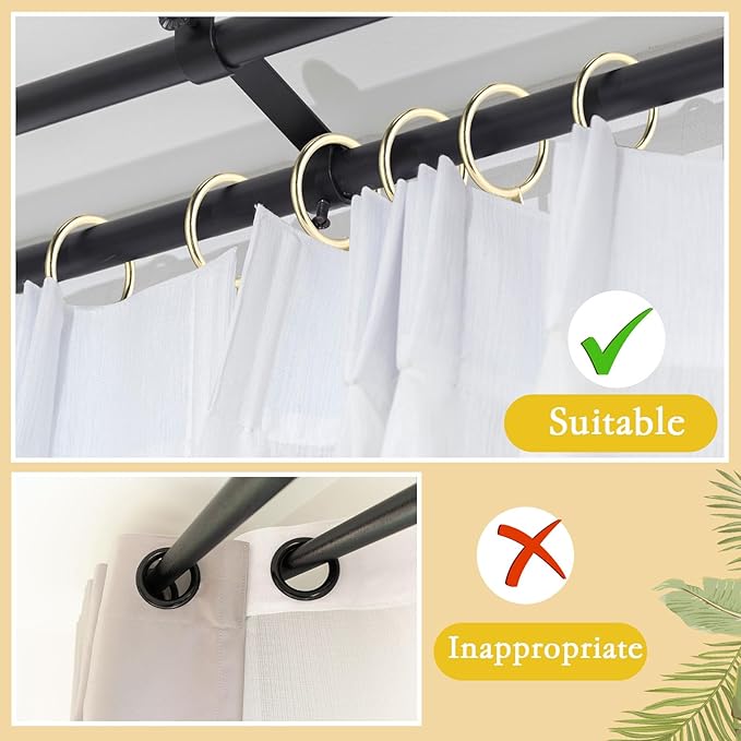 Shappy 40 Pack Metal Drapery Curtain Rod Rings with Eyelets Internal Diameter 1.18in Fits up to 0.79in Rod Hanging Drape Sliding Eyelet Gold Rings for Window Door Shower Bathroom