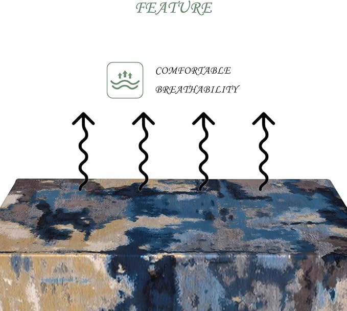 70x90 Inch Abstract Art Rectangular Tablecloth Ombre Grunge Camouflage Table Cloth Waterproof Durable Table Cover for Kitchen Home Picnic Interior Decor