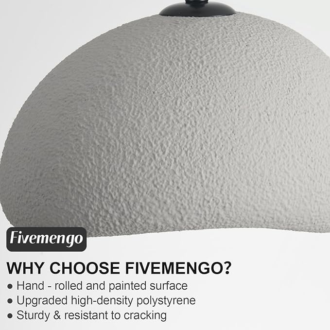 11.8in Wabi Sabi Pendant Lights Kitchen Island Lighting Fixture Ceiling Mount Grey Modern Japanese Lamp Japandi Chandelier for Dining Living Room Hallway Bedroom Restaurant Hanging Lamp