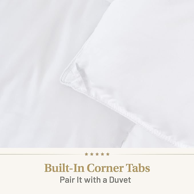 Lavish Comforts Twin Down Alterantive Comforter - Twin Duvet Insert with Tabs Premium, Premium Hotel Comforter Machine Washable, Hypoallergenic for Sensitive Skin - White 68 x 86