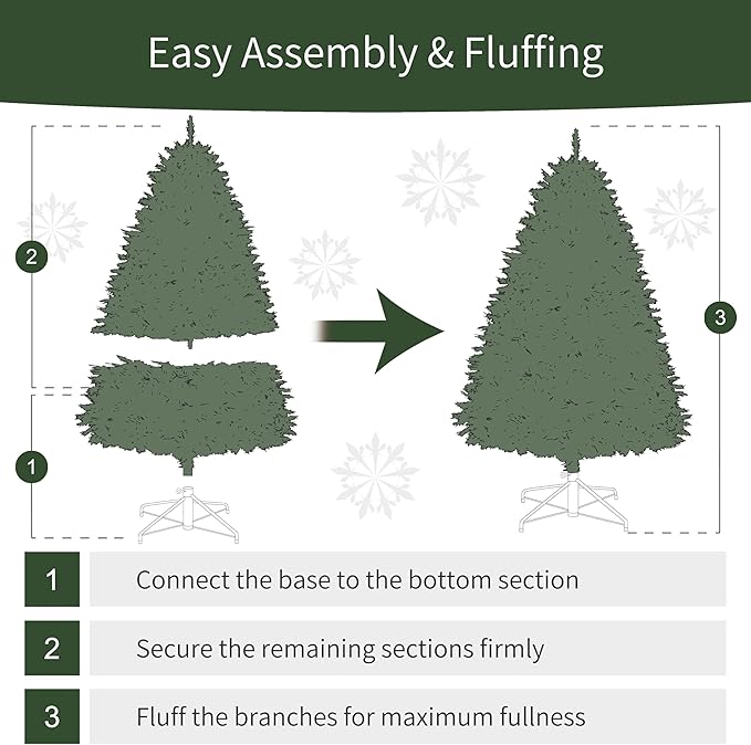 Puleo International 4.5ft Pre-Lit Slim Fraser Fir Christmas Tree with 401 Clear Lights, 150 Realistic Dense Branch Tips, Easy Setup Artificial Trees with Sturdy Metal Stand