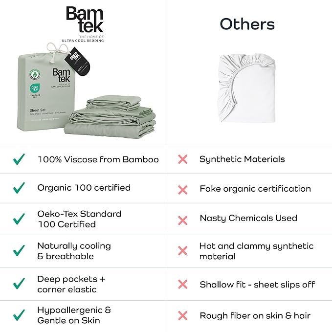 Duvet Cover Set - 100% Viscose Derived from Bamboo Duvet Cover Queen Size, 3 PC Luxury Cooling Duvet Cover for Hot Sleepers, Buttery Soft Comforter Cover & 2 PC Queen Pillowcases, Sage