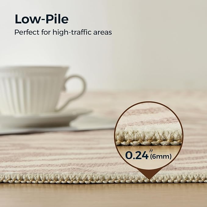 WITSHOCK 12x14 Area Rugs for Living Room: Beige Floral Washable Rugs for Bedroom Dining Room Office Nursery Modern Non-Slip Stain Resistant Low Pile Home Decor（Beige/Brown,12'x14'）