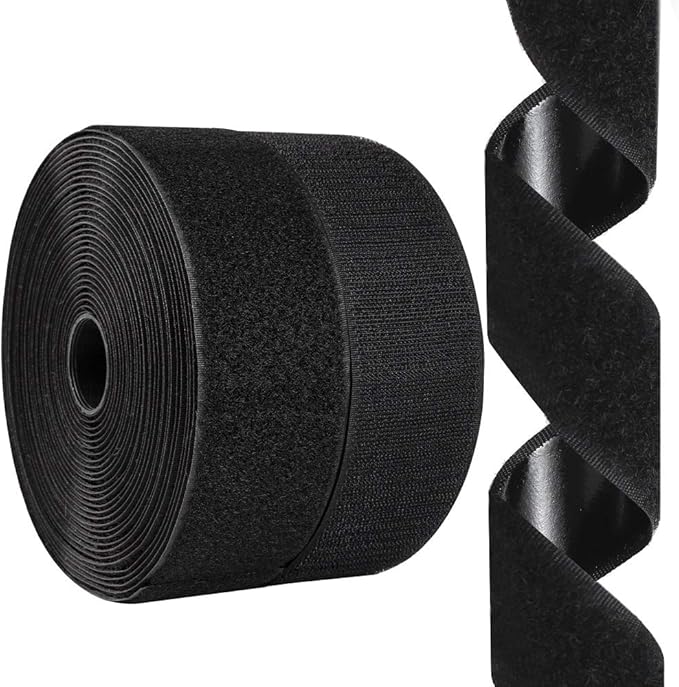 2 Inch x 26 Feet Hook and Loop Tape Sticky Back Fastener Roll, Nylon Self Adhesive Heavy Duty Strips Fastener for Home Office School Car and Crafting Organization