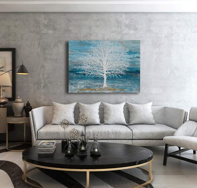 Yihui Arts Abstract Landscape Canvas Art Modern Paintings for Wall Decor Nature Trees Print Artwork