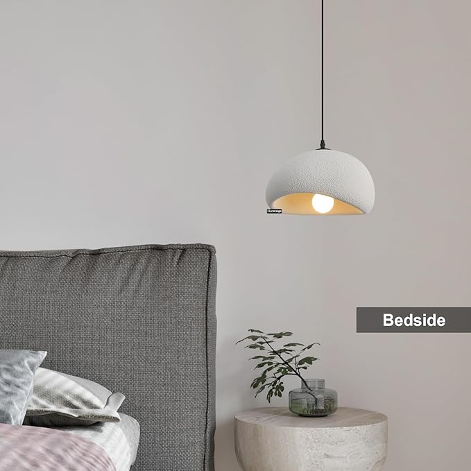 11.8in Wabi Sabi Pendant Lights Kitchen Island Lighting Fixture Ceiling Mount Grey Modern Japanese Lamp Japandi Chandelier for Dining Living Room Hallway Bedroom Restaurant Hanging Lamp