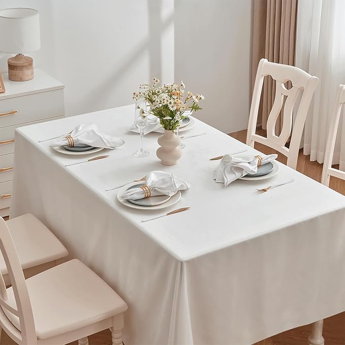 BALCONY & FALCON Cotton Cloth Napkins 6 Pack White Square Soft Absorbent Washable 20 x 20 inches Napkins for Restaurant Weddings Holidays Family Dinners Hotels Gatherings