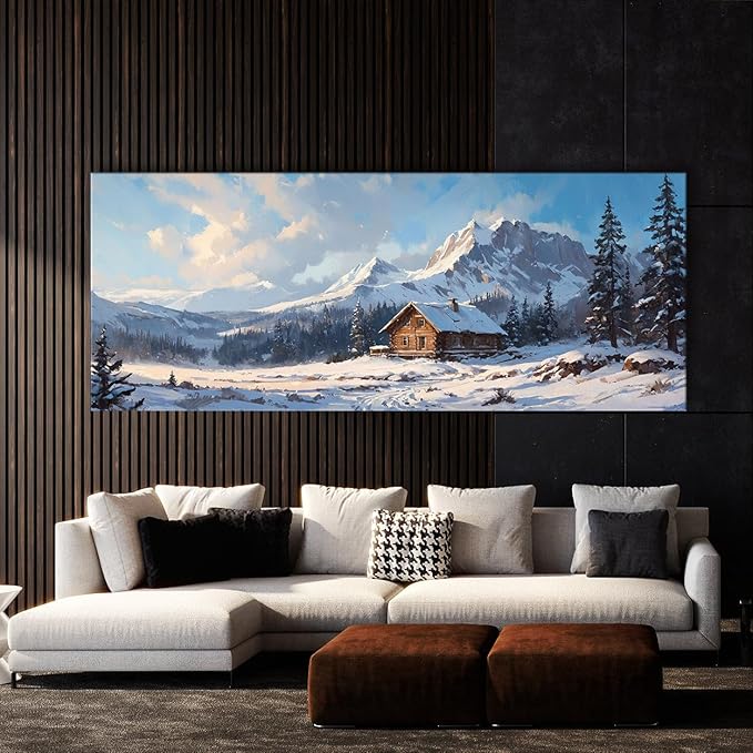 Sense Canvas Scandinavian Cozy Nordic 2 Canvas Art - Home Decor Wall Art Print Poster Painting X-Large 60x24 / 1.5"