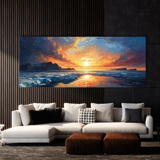 Sense Canvas Scandinavian Arctic Dreamscape 47 Canvas Art - Home Decor Wall Art Print Poster Painting Small 20x8 / 1.5"