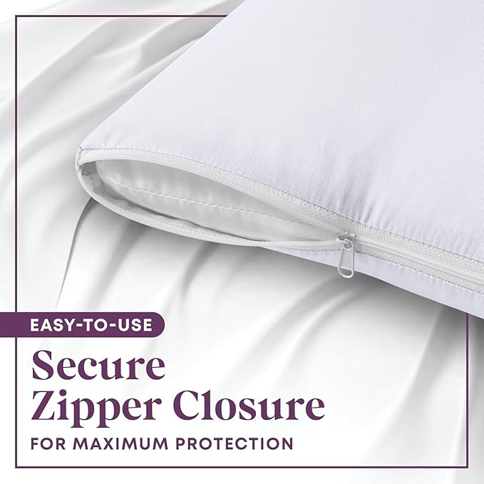 CirclesHome Pillow Protectors Single Pack Toddler Zippered - 100% Cotton Breathable Pillowcases - Protects Pillows from Dirt, Dust and Debris Toddler - (Single Pack 18 x 13)