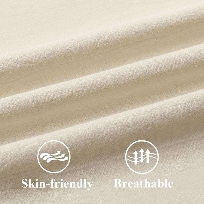 ZWJD Pillow Covers 20x20 Set of 2 Beige Throw Pillow Covers with Fringe Chic Cotton Decorative Pillows Square Cushion Covers for Sofa Couch Bed Living Room Farmhouse Boho Decor
