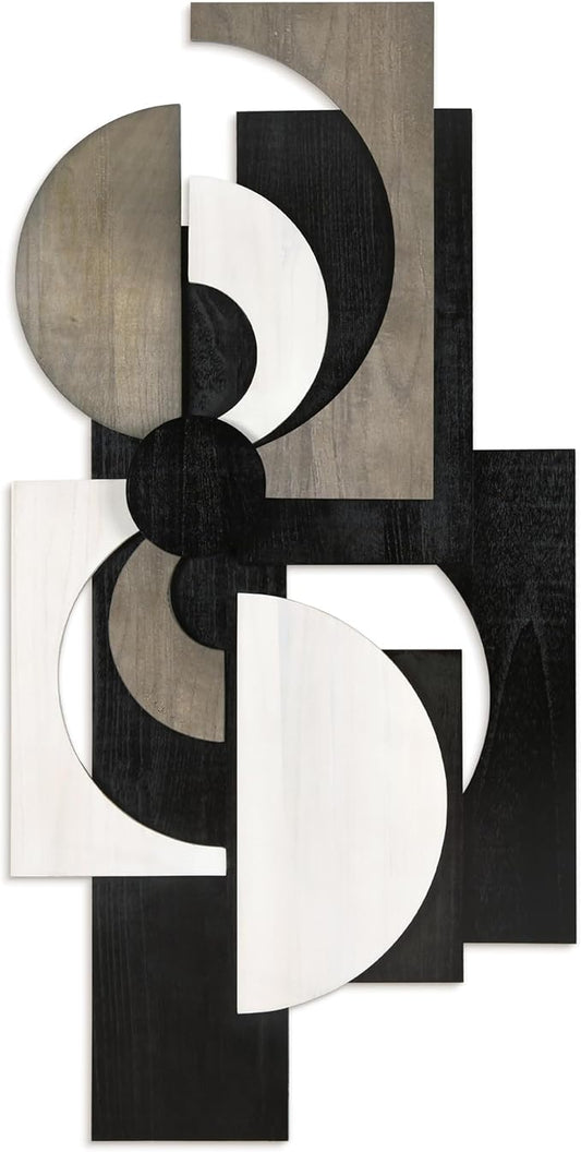 Empire Art Direct "Luminus Dusk Handmade Dimensional Solid Paulownia Wood Abstracts Wall Art, Ready to Hang, Living Room, Bedroom & Office, 48" x 24"x 1.89"