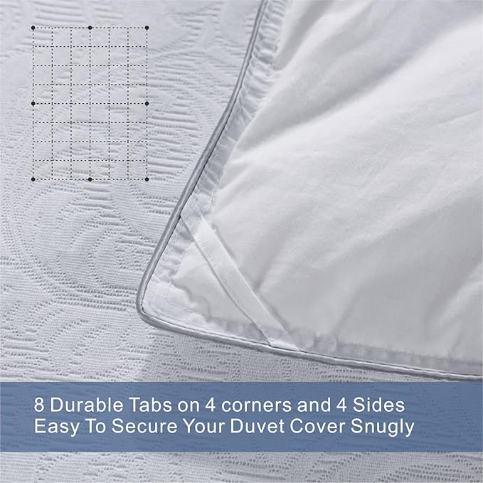 MAPLE DOWN Soft King Size Comforter Duvet Insert-Down Alternative Comforter Quilted with Corner Tabs-Lightweight Breathable Brushed Microfiber Machine Washable (King, 106"x90")