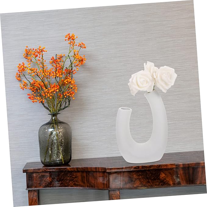 Zerodeko Modern Ceramic Flower Vase Chic Solid Color Pot for Home Decor Minimalist Style for Cactus Floral Arrangements for Office and Living Spaces