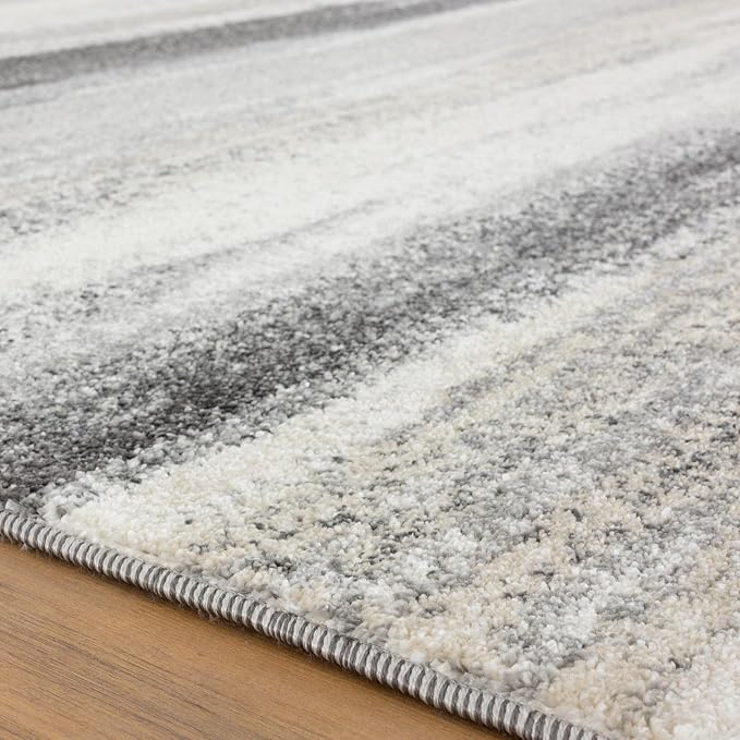 LUXE WEAVERS Tower Hill Abstract Gray 6x9 Area Rug