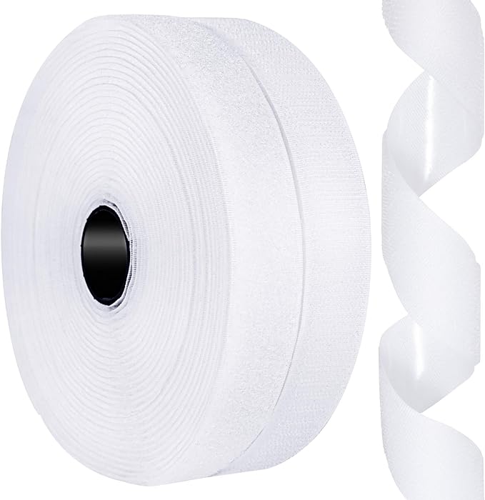 1 Inch x 26 Feet Hook and Loop Tape Sticky Back Fastener Roll, Nylon Self Adhesive Heavy Duty Strips Fastener for Home Office School Car and Crafting Organization