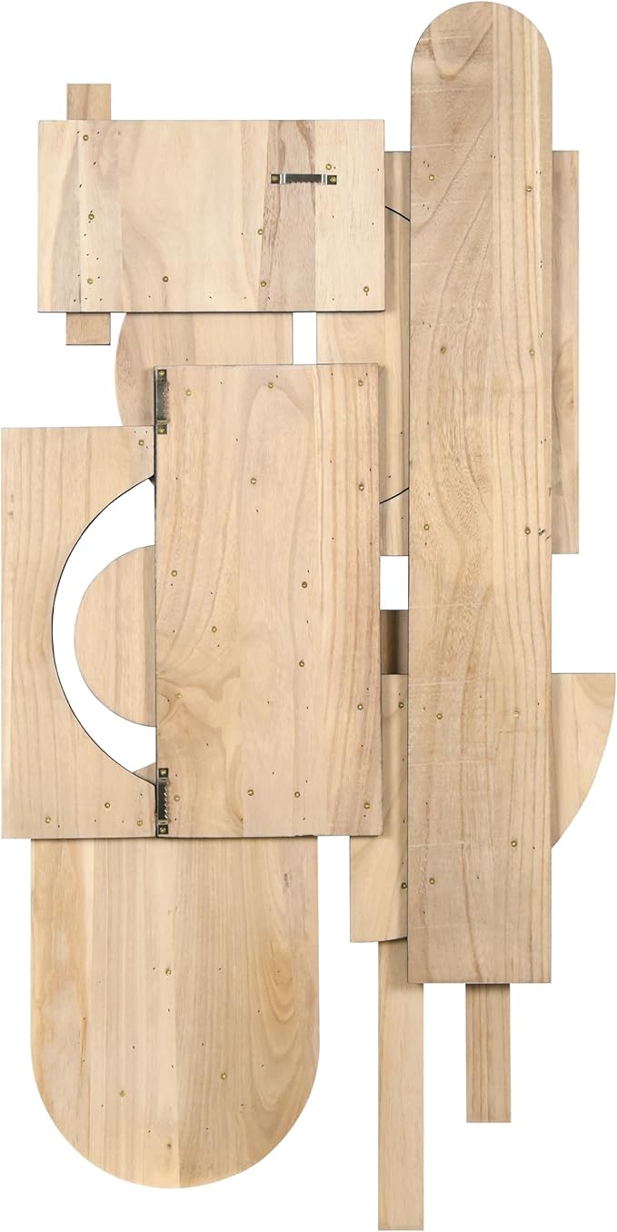 Empire Art Direct "Luminous Whisper Handmade Dimensional Solid Paulownia Wood Abstracts Wall Art, Ready to Hang, Living Room, Bedroom & Office, 48" x 24"x 1.42"