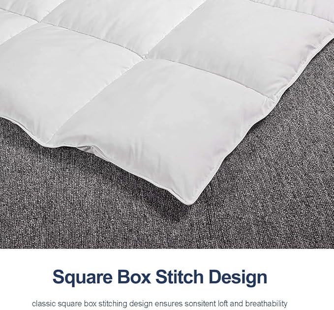 ACCURATEX Duvet Insert Queen Comforter - 400GSM Fluffy Down Alternative Fill Hotel Collection Heavyweight Comforter, Warm Thick Duvet for Fall Winter, 8 Corner Tabs - Machine Washable,White,90x90
