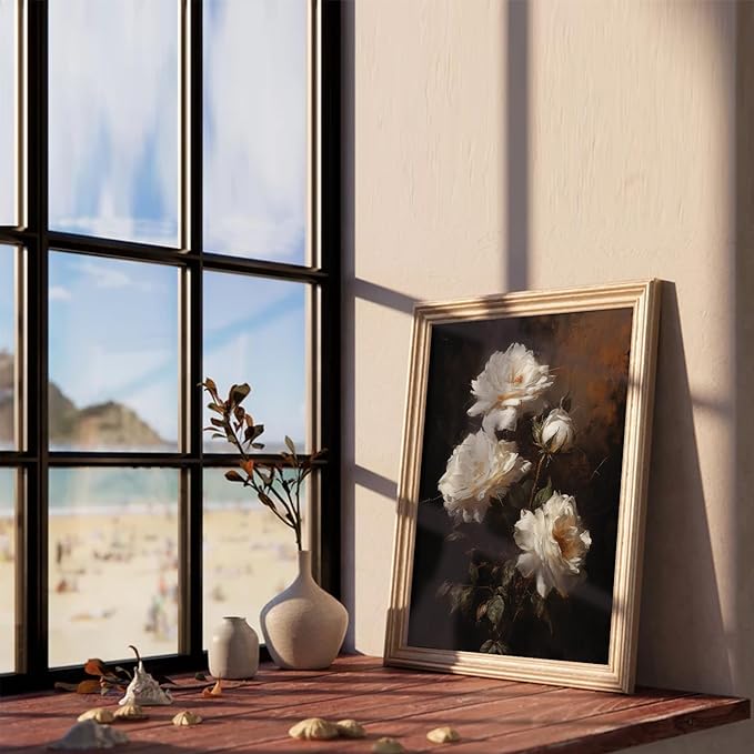 XOCUUI Vintage Flowers Canvas Wall Art Unframed Wall Decorations Mid Century Modern Wall Decor Botanical Wall Art for Farmhouse Kitchen Office Bathroom Decor 8x10