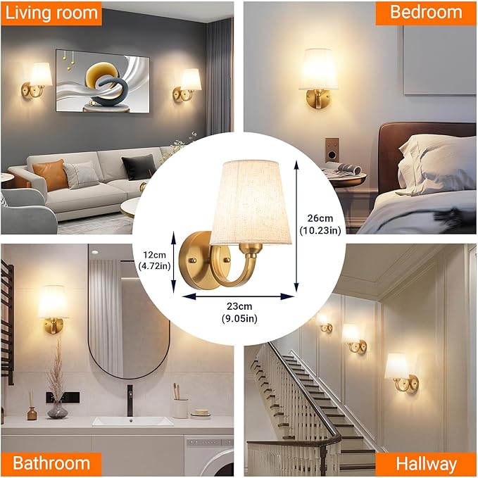 Battery Operated Wall Sconces Set of Two, Indoor Wireless Wall Mounted Lamp with 10000mAh Dimmable Bulb and Remote, RGB Colors Rechargeable Wall Light for Bedroom Living Room Decor