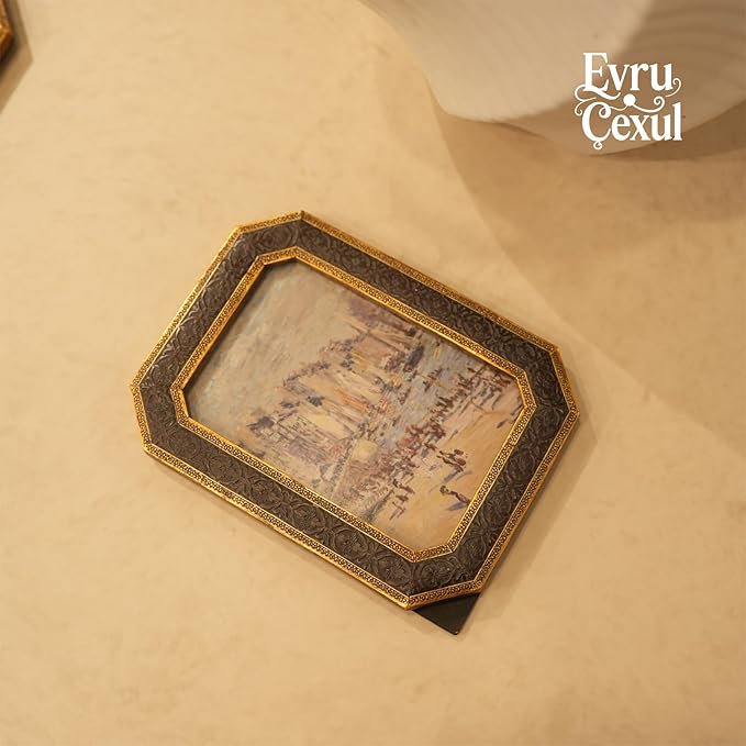 4x6 Vintage Picture Frame - Antique Bronze Gold Frame 4x6, Ornate Frames 4 X 6 With Glass Front For Tabletop Photo Display And Wall Hanging, Victorian Poster Frame 4 By 6 Vintage Wall Decor