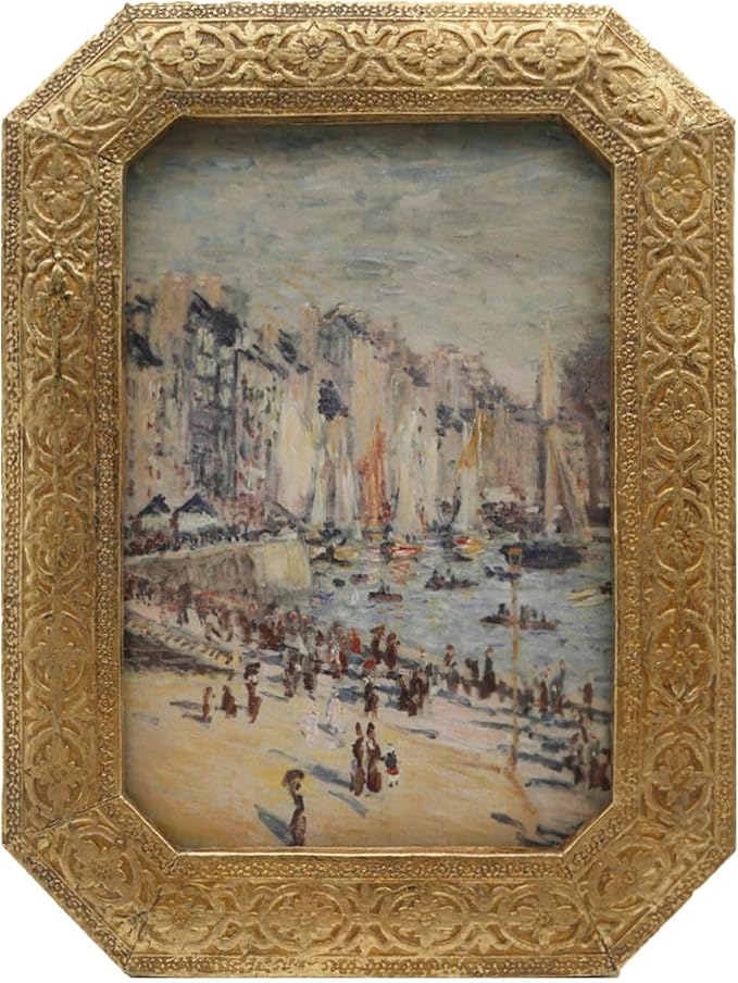 4x6 Vintage Picture Frame - Gold Antique Frame 4x6, Ornate Frames 4 X 6 With Glass Front For Tabletop Photo Display And Wall Hanging, Victorian Poster Frame 4 By 6 Vintage Wall Decor