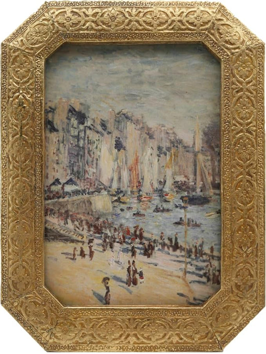 4x6 Vintage Picture Frame - Gold Antique Frame 4x6, Ornate Frames 4 X 6 With Glass Front For Tabletop Photo Display And Wall Hanging, Victorian Poster Frame 4 By 6 Vintage Wall Decor