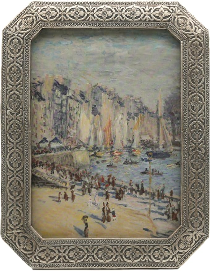 5x7 Vintage Picture Frames - 5 x 7 Picture Frame Antique, Ornate Silver Frames 5 x 7, Small 5x7 Picture Frame Wall Hanging For Home Decor