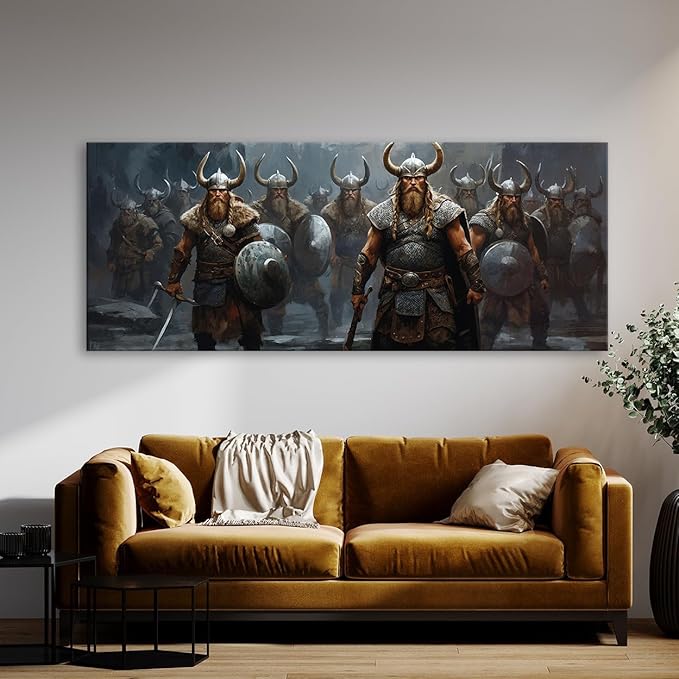 Sense Canvas Scandinavian Myth Reimagined 99 Canvas Art - Home Decor Wall Art Print Poster Painting X-Large 60x24 / 1.5"