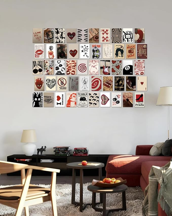 Kizbok Downtown Girl Room Decor Y2k Posters, 50Pcs Vintage Downtown Girl Poster with Downtown Girl Stickers, Retro Y2k Room Decor 4"x6" Wall Collage Kit for Room Aesthetic, Trendy Wall Art Prints Dorm Decor For Teen Girls Bedroom Decor