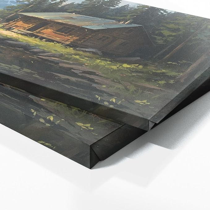 Sense Canvas Scandinavian Tranquil Forest 17 Canvas Art - Home Decor Wall Art Print Poster Painting Medium 30x12 / 0.75"
