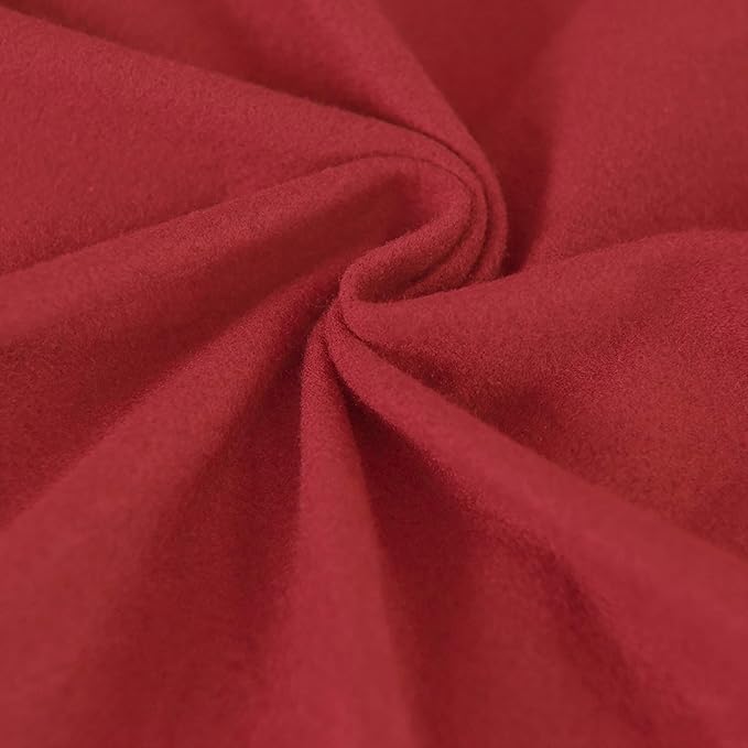 Easy-Going 2 Pieces Microfiber Stretch Sofa Slipcover – Spandex Soft Fitted Sofa Couch Cover, Washable Furniture Protector with Elastic Bottom Kids, Pet (Loveseat, Christmas Red)
