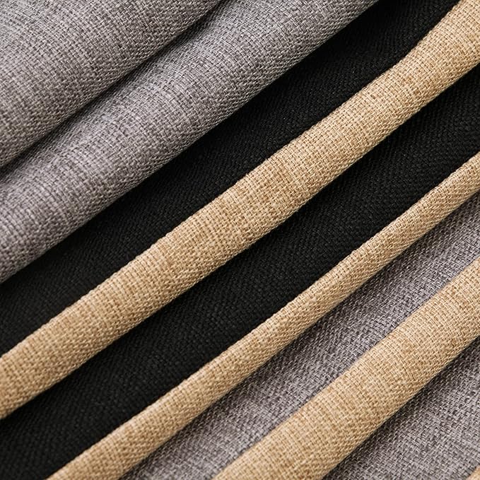 Pyonic 12x20 Pillow Covers Set of 2 Farmhouse Decor Stripe Patchwork Linen Throw Lumbar Pillow Covers Boho Accent Cushion Covers for Couch Sofa,Black White Grey