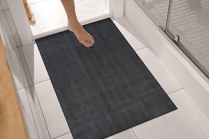 Modern Dark Gray Non Slip Door Mat 2x3 Non Skid Soft Rubber Back Door Mat for Entryway Kitchen Rug for Bathroom Mat Easy Cleaning Stain Resistant Non Shedding Carpet 2 x 3
