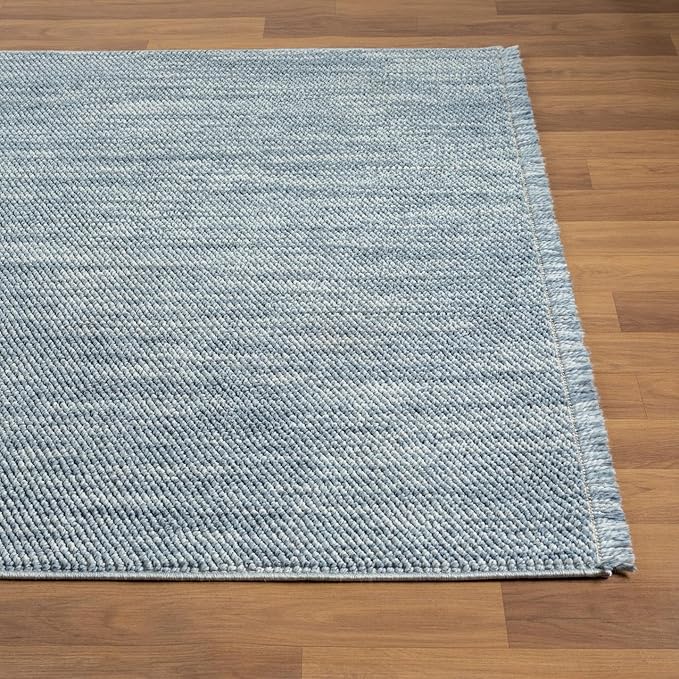 LUXE WEAVERS Solid Machine Woven Blue 2x3 Area Rug, Indoor Stain-Resistant Carpet