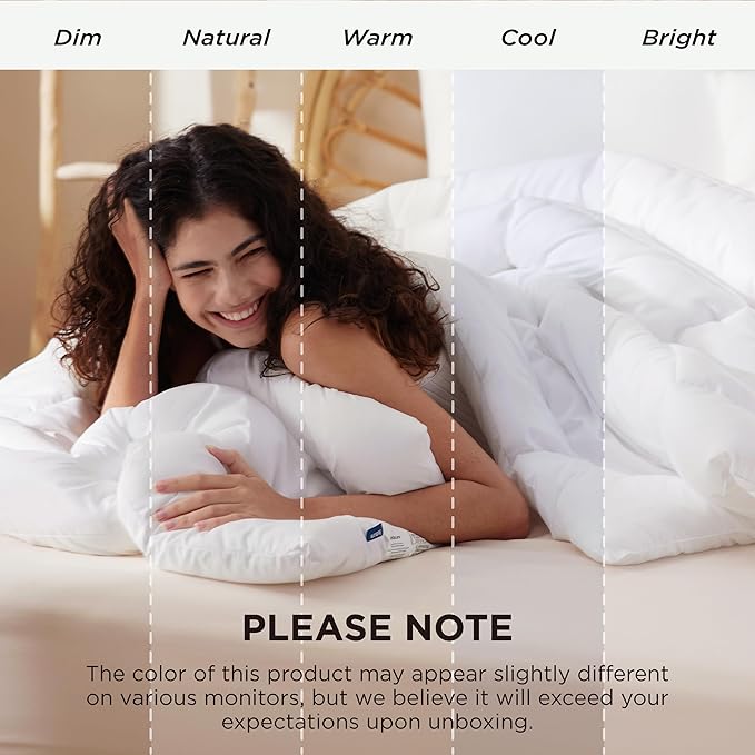 Bedsure Comforter Duvet Insert - Quilted Comforters Oversize Queen Size, All Season Duvet, GentleSoft Down Alternative Bedding, with 8 Tabs, Gifts for Women/Men, White, Oversize Queen 98 x 98 Inches
