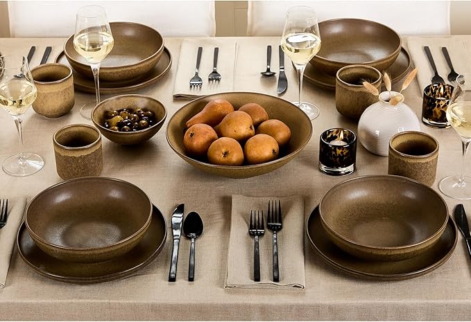 Solino Home Natural Linen Tablecloth 54 x 72 Inch - 100% Pure Linen Table Cloth for Rectangle Tables - Fete, Machine Washable Tablecloth for Fall, Autumn, Thanksgiving, Christmas, Holiday