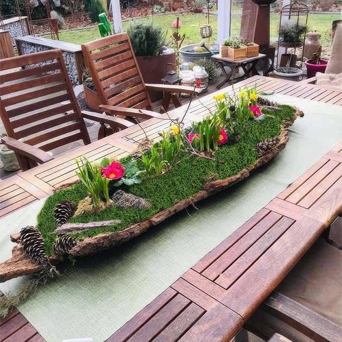 Fake Moss for Crafts 39" x 39" Artificial Moss for Indoor Plants Decorating Dark Green Faux Grass for Planters Crafts DIY Table Centerpieces Fairy Garden Floral Wedding 100 x 100cm