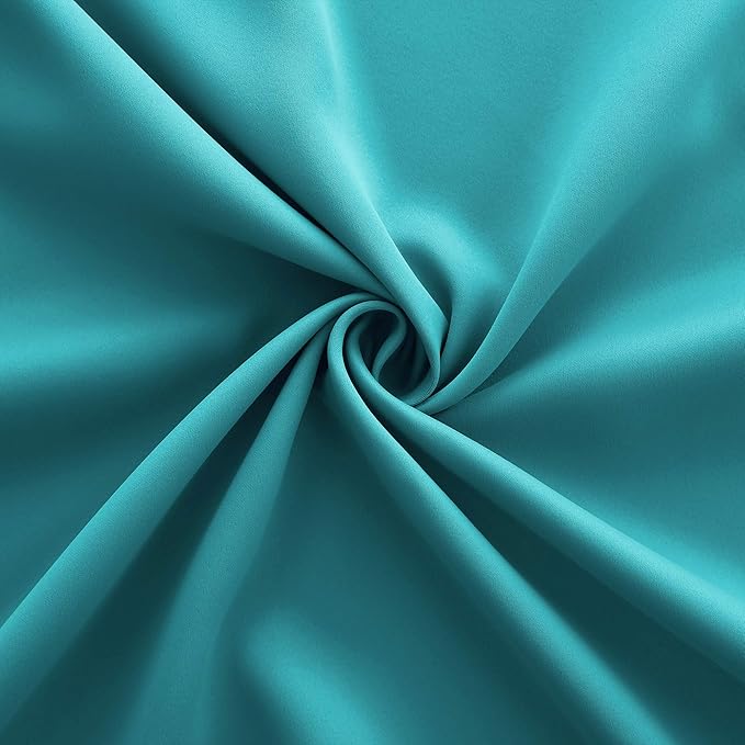 KOUFALL 108 Inch Curtains Long,Blackout Ceiling to Floor Christmas Teal Winter Curtains for Living Room